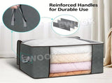 Large Grey Quilt Storage Bags - 6 Pack, 60x40x35cm, Breathable Non-Woven Fabric V178-59389