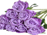 Artificial Silk Roses 25-Piece Bouquet Wedding Decorations Family Gathering - Orange - Size L V1347-DSZ-001-001-ORG-L