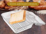 Reusable Clear Bread Container with Built in Timer for Kitchen Countertop Freshness V1366-AZ2-W-12035