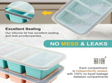 2 Pack Silicone Freezer Trays with Lid, BPA Free Silicone Molds for Soup and Sauce Meal Prep, Easy V1237-ZY-924-018