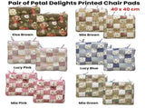 Lylac Homewares Petal Delights Set of 2 Cotton Chair Pads Mia Brown V442-LYL-CHAIRCU-SETOF2MIA-BROWN-SQ