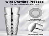 Stainless Steel Cups 19 oz, 4 Pack Large 18.6oz 550ml Stainless Steel Drinking Cups Tumbler V1192-AZ-W-6441