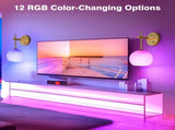 Rechargeable Wall Light Indoor,Battery Operated Wall Lamp with Remote,Indoor Wall Light with 3 Color V1171-CB-WLG-SQUARE-CCT-RGB-USB2