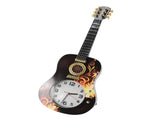 Wall Clock Silent Simulation Ukulele Shaped Decorative Alarm Clock for Bedroom Student Dormitory V1294-YM0626-3115220139512