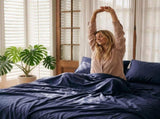 Giselle King 500TC Cotton 4Pcs Sheet Set with 40cm Extra Deep Pocket for Thick Mattresses Sateen SHEETSETS-TC5-NB-K