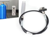 36in Black CO2 Soda Hose Adapter Kit CGA320 TR214 Dual Thread Good Sealing with Mounting Hardware V1294-YM0901-3113210018111