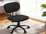 Artiss Armless Office Chair with Wheels, Ergonomic 360&deg Swivel Home Office Desk Chair, Height OCHAIR-M-1142-BK
