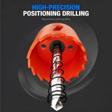175mm Bi-Metal M42 High Speed Steel Hole Saw with Pilot Drill Bit, Smooth Cutting Edge for PVC, V1107-147-64106