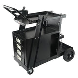 Welding Cart, 2-Tier 4 Drawers Welder Cart with 265 LBS Weight Capacity, Swivel Wheels, Tank Storage V952-ECSTHJTC265LBXFETV0