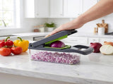 13-in-1 Vegetable Chopper with 8 Interchangeable Stainless Steel Blades and Storage Box for Slicing, V1189-LC-KF-00013