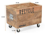 INDUSTRIAL RECYCLE BASKET ON CAST IRON WHEELS V742-M5789