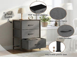 Artiss Set of 2 Chest of 3 Drawers Storage Dresser Tallboy Grey DIY-CDR-3D-GYX2