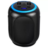 Black Wireless Karaoke System with Bluetooth Audio and Disco Lights LSB-69022