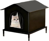 1 Pack Waterproof Insulated Outdoor Cat House for Homeless Cats and Small Animals, 42 x 42 x 42cm, V1188-MS-325-0049