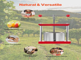 0.8 Gal/3L Fruit Wine Press, 2 Stainless Steel Barrels, Manual Juice Maker, Cider Apple Grape V952-GJYZJTMBXG3L4YRM6V0