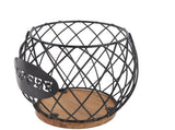 Coffee Pod Holder Iron Large Capacity Stylish Look Easy Access Wooden Base Coffee Pod Storage V1294-YM0901-3118240273211