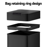 Devanti 50L Sensor Bin Motion Rubbish Bins Kitchen Automatic Trash Can Black SB-D-50-K250-BK