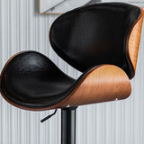 SERENIT European Black Modern Bar Stools Swivel Bar Stool Chair Counter Height Barstool with 360 V255-SE-SP-1865-BLACK