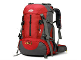 Red High-Capacity Nylon Hiking Backpack - Durable, Multi-Functional Outdoor Travel Pack V888-ELOSUNG21544