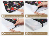 3 Pack Adult Bibs Washable Large Waterproof Clothing Protector with Eating Crumb Catcher for Women V1369-AZ3-W-18913