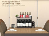 Extendable spice rack with storage accessories - 2 tiers V1189-WXFBOL-44-1