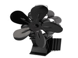 Wood Stove Fan Heat Powered Non Electric 5 Blades with Magnetic Thermometer Fireplace Burner V1294-YM0901-3114240088611
