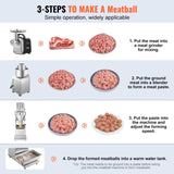 Commercial Meatball Forming Machine, 280 PCs/min Automatic Meatball Maker, 1100W Electric Fish Beef V952-RWJ11KWRWCX0MIGN3V3
