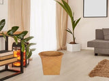 Brown Straw Woven Wastebasket Large Capacity Trash Can for Office, Home Storage and Household Use V1370-AZ4-20528