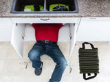 Portable Olive Green Canvas Pouch for Tools with 6 Zipper Storage Compartments V1192-AZ-W-25343