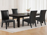 Artiss Dining Chairs Set of 2 Leather Parsons Chair Black UPHO-C-DIN-1016-BKX4