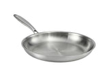 5-Star Chef 30cm Stainless Steel Frying Pan Uncoated Frypan with Tri-Ply Body Silver FP-SI-28CM