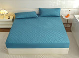 Fitted Sheet Mattress Protector Cover - Quilted Cotton Feel Pocket Sheet - Winter Warm Breathable V1366-AZ2-W-12992