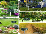 Solar Animal Repeller with LED Flash and Ultrasonic Deterrent - Outdoor Motion Sensor Pest Deterrent V888-ELOSUNG57351