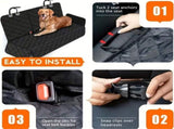 Dog Car Seat Cover, Back Seat Cover for Dogs Pet Car Seat Protector Waterproof Bench Car Seat Cover, V1192-AZ-W-1011