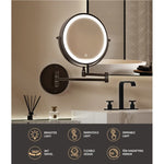 Embellir Extendable Makeup Mirror 10X Magnifying Double-Sided Bathroom Brown MM-E-EXTEN-10X-LED-7IN-BR