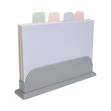4pcs Color Coded Cutting Boards Set with Holder Double Sided Use Classified Plastic Chopping Board V1294-YM0706-3118230228911
