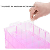 Organizer,3-Tier Craft Organizers and Storage,Stackable Storage Containers with 30 Compartments V1192-AZ-W-31832