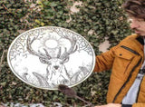Large Shaman Drum Spirit Music Hand Drum with Drumstick Handmade Shaman Drum Home Decor V1294-YM0717-10353098