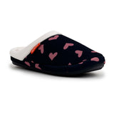 ARCHLINE Orthotic Slippers Slip On Scuffs Pain Relief Moccasins - Navy with Hearts - EUR 38 V563-AS302-38