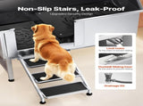 Stainless Steel Dog Washing Station, 127 cm Pet Grooming Tub w/ Stairs, PE Water Filter Board, V952-BXGCWYG50CSLNZPKYV0