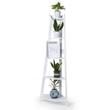 Levede 5 Tier Corner Shelf Wooden Storage White BO1013-WH_NZ