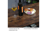 Viviendo Dining Table, Bar Table with Wine Storage Rack - Industrial Style V563-FRN-006-105-MTL