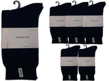 6 Pairs PREMIUM BAMBOO SOCKS Mens Heavy Duty Thick Work Socks BULK Cushion - Navy Blue V563-6BBSOX-NVYBLU-SIZE11-14