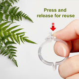 Secured Plastic Plant Clip - 100 Pcs, Garden Support Clips for Climbing Vines - Reusable, White V1258-DP02-C-2489