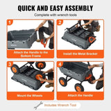 Dump Cart, Poly Garden Dump Cart with Easy to Assemble Steel Frame, Dump Wagon with 2-in-1 V952-SLZXTC1200B0XEEV4V0