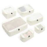 6pcs Compression Packing Cubes Type B Travel Suitcase Organizer Storage Bags V1263-JX-4372