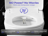 Cefito Electric Bidet Toilet Seat Washing Without Power Heated D-Shape Air Dryer BIDET-ELEC-S003-WH