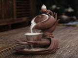 Backflow Incense Burner Indoor Smoke Waterfall Incense Holder Creative Ceramic Incense Burner V1192-AZ-W-26021