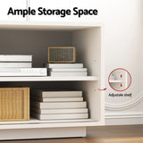 Artiss TV Unit Entertainment Unit Storage Cabinet 160cm White FURNI-L-3C-TV160-WH-AB