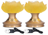 2 Set LED Buddhist Light Yellow Buddha Lamp Adjustable Buddhist Flower Light Buddhism SupplyAU Plug V1294-YM0710-3115210177113